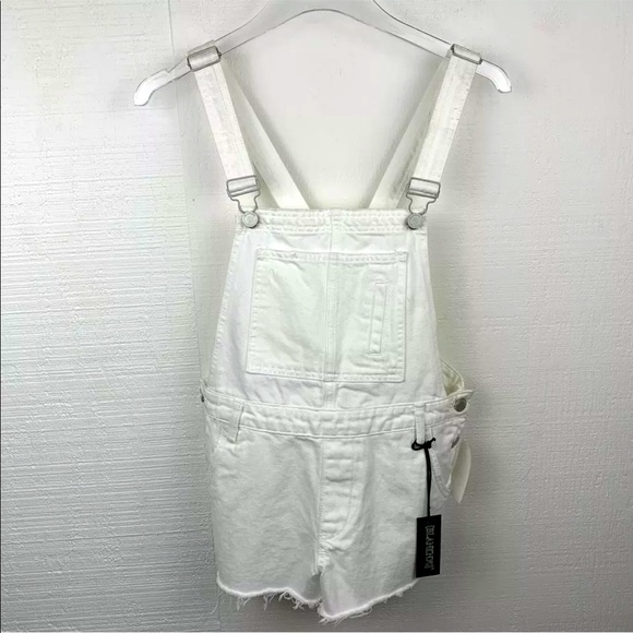 NWT BLANKNYC cut off white overalls